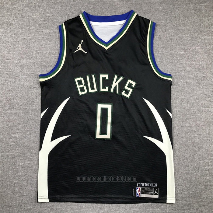 Camiseta Nino Milwaukee Bucks Damian Lillard #0 Statement 2022-23 Negro
